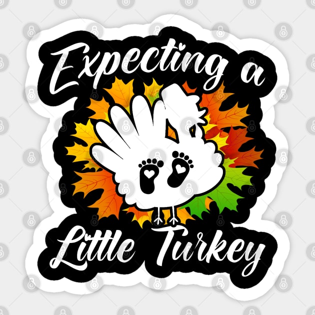 Expecting A Little Turkey Baby Reveal Pregnancy Announcement Sticker by Toeffishirts